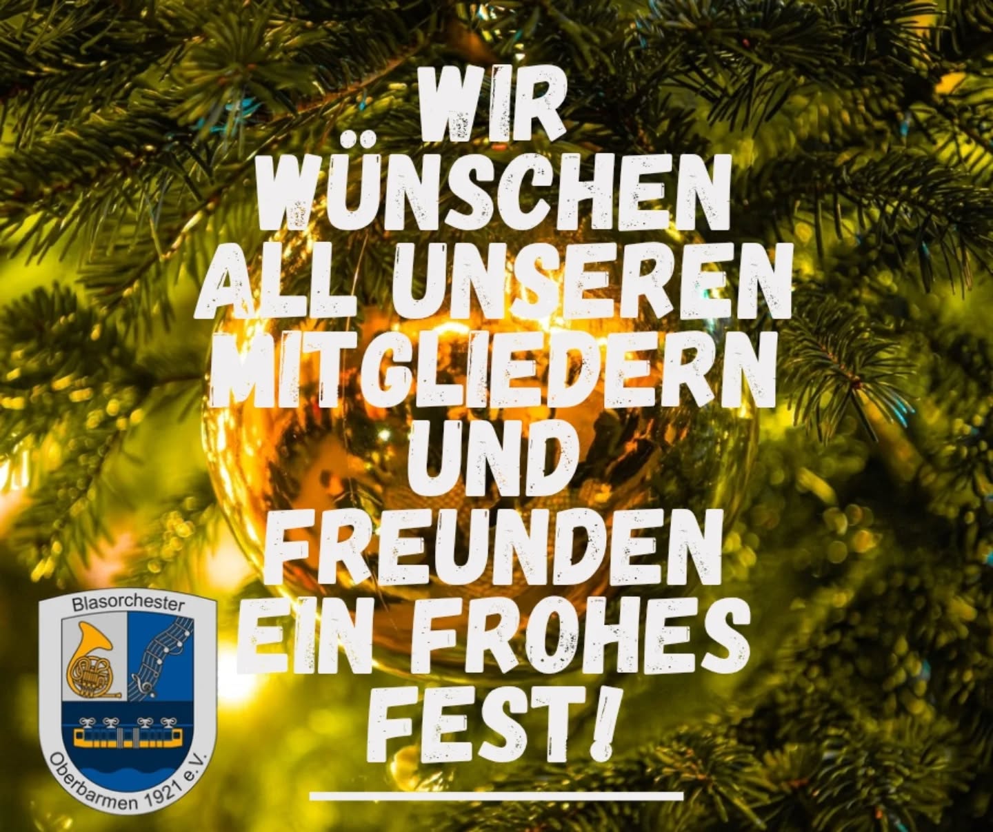 Wir wünschen allen Mitgliedern, Freunden und Familien ein frohes Weihnachtsfest, erholsame Feiertage und viele schöne Momente im Kreise eurer Liebsten.

#blasorchester #blasorchesteroberbarmen #weihnachten #froheweihnachten