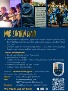 Wir suchen dich! 🎺🥁🎷

Du hast Spaß an der Musik und Lust bei uns mitzuspielen? 
Dann schreib uns direkt hier an oder schick uns eine E-Mail an info@blasorchester-oberbarmen.de

Wir freuen uns auf dich!

#blasorchesteroberbarmen #blasmusik #musikverein #wuppertal  #meinwuppertal